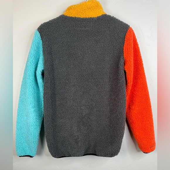 Dutch Bros Sherpa Fleece Colorblock 1/4 Snap Gorpcore Camp Coffee Size Small - Picture 2 of 9